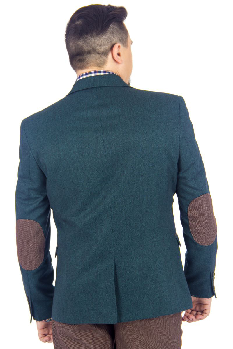 Пиджак мужской, зеленый приталенный |SVYATNYH