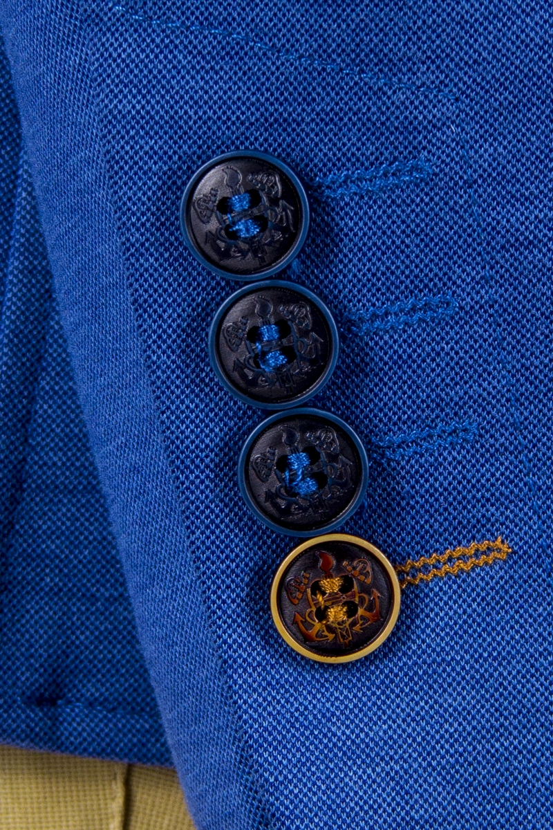 Элемент мужского, синего пиджака|SVYATNYH